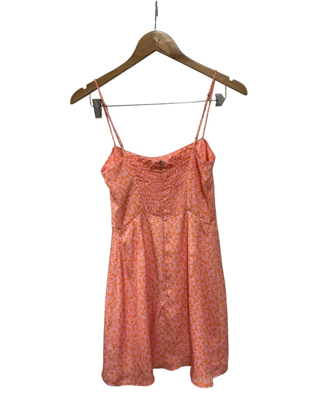 RESA Pink and Orange Floral Spaghetti-Strap Mini Dress - Picture 3 of 5